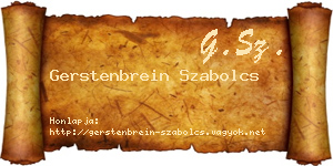 Gerstenbrein Szabolcs névjegykártya