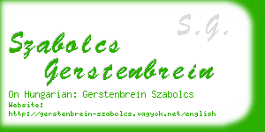 szabolcs gerstenbrein business card